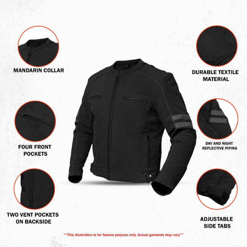 RC703 All Season Reflective Men's Textile Jacket - Image 3