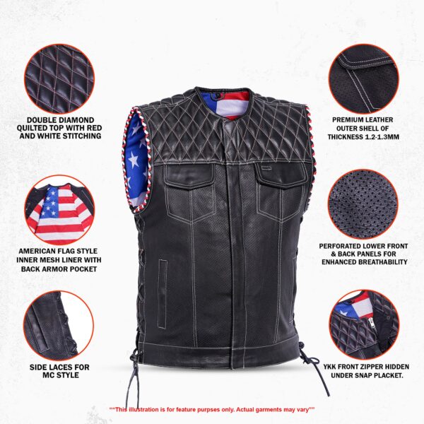 Star Shield – Men’s Leather Vest - Image 2