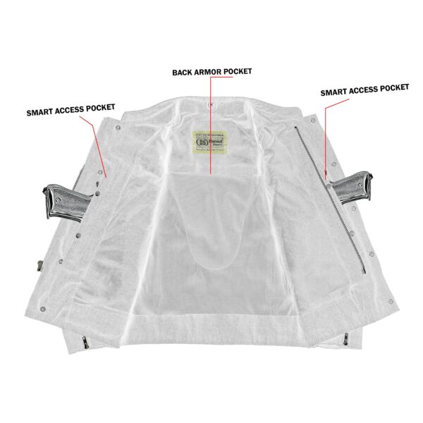 RM915 Men's Rough Rub-Off Raw Finish Denim Jacket - Image 4