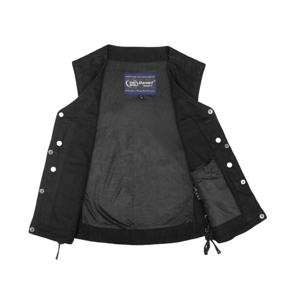 RM906BK Women's Single Back Panel Concealed Carry Denim Vest - Image 4