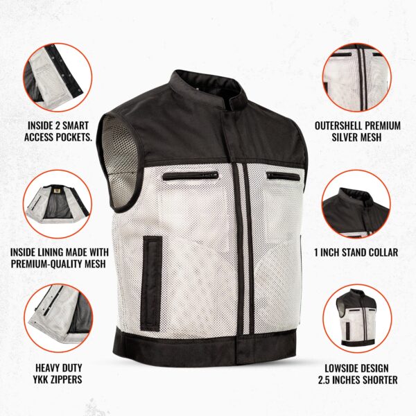Silver Stream - Lowside Summer Spark Men’s Mesh Vest - Image 3