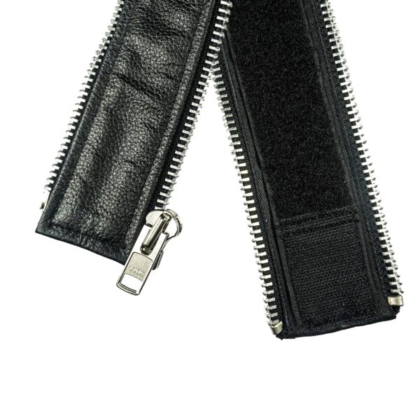 VXP501 Men's Black Universal Vest Expander Panel with Silver Aluminum Zip - Image 3