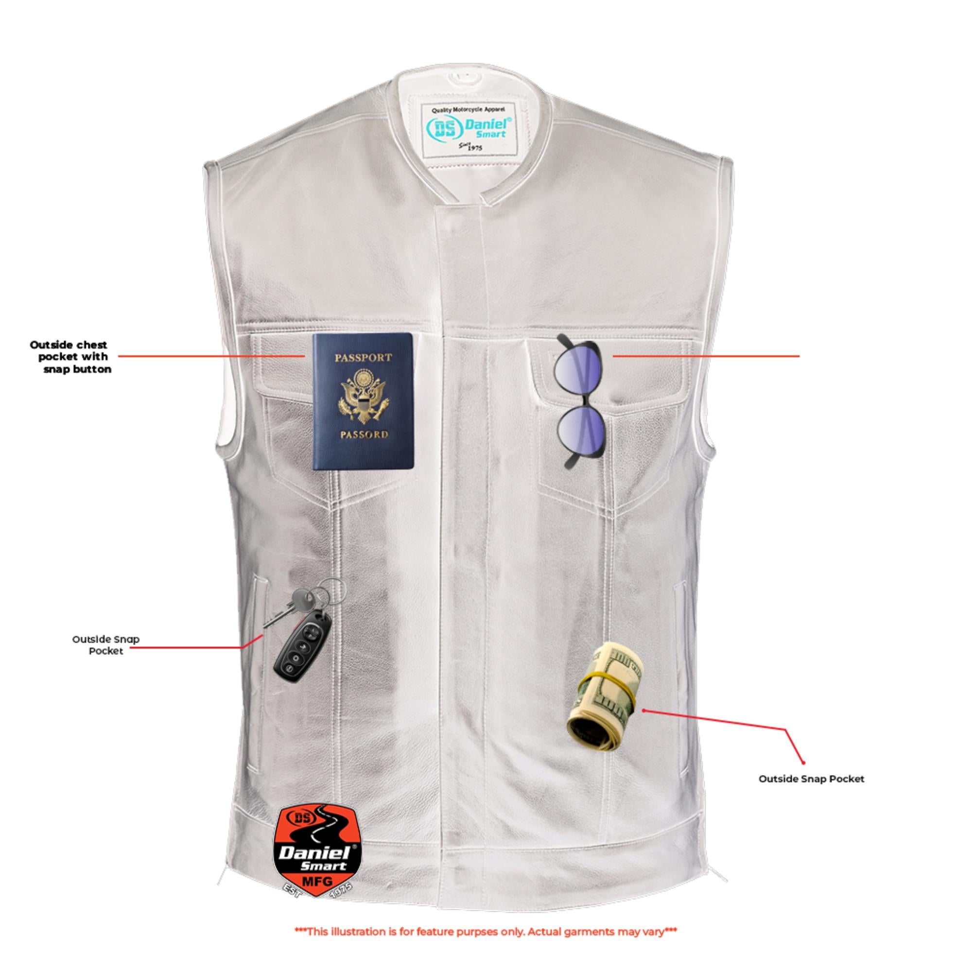 RC187 Upgraded Style Gun Pockets, Hidden Gun Metal Zipper, Bottom Sid - Image 9