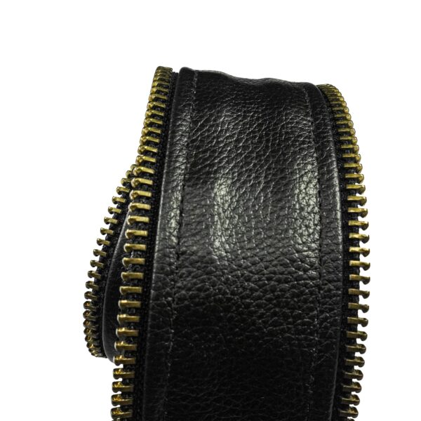 VXP504 Men's Black Universal Vest Expander Panel with Antique Zip - Image 2