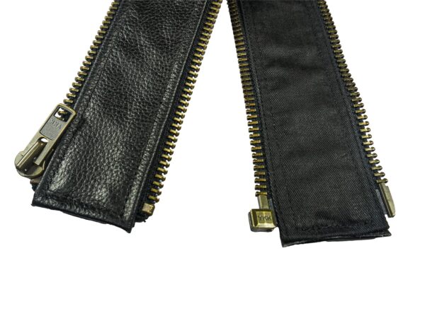 VXP504 Men's Black Universal Vest Expander Panel with Antique Zip - Image 3