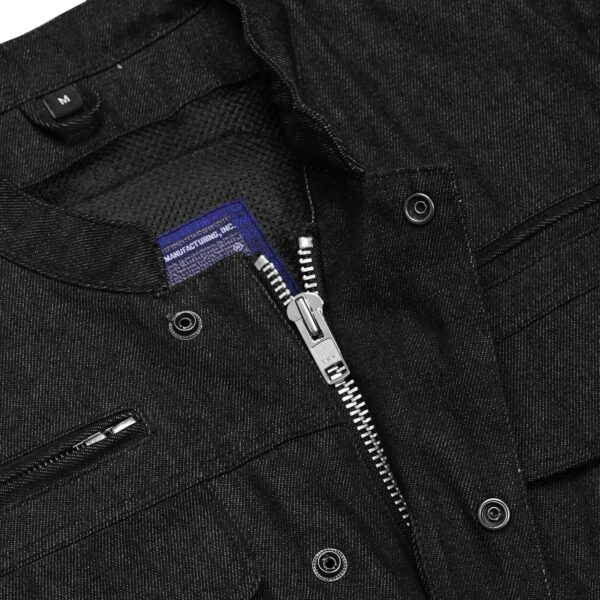RM915 Men's Rough Rub-Off Raw Finish Denim Jacket - Image 11