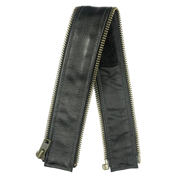 VXP504 Men's Black Universal Vest Expander Panel with Antique Zip - Image 4