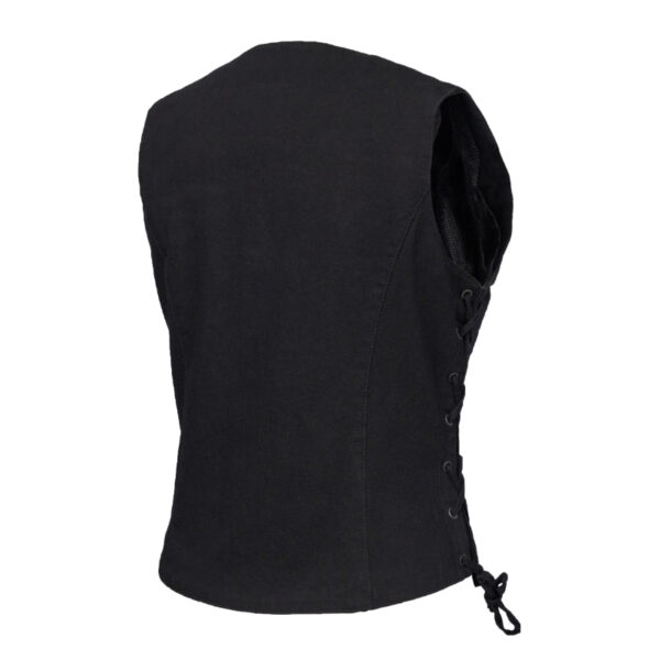 RM952 Women's Denim Classic Side Lace Vest - Image 2