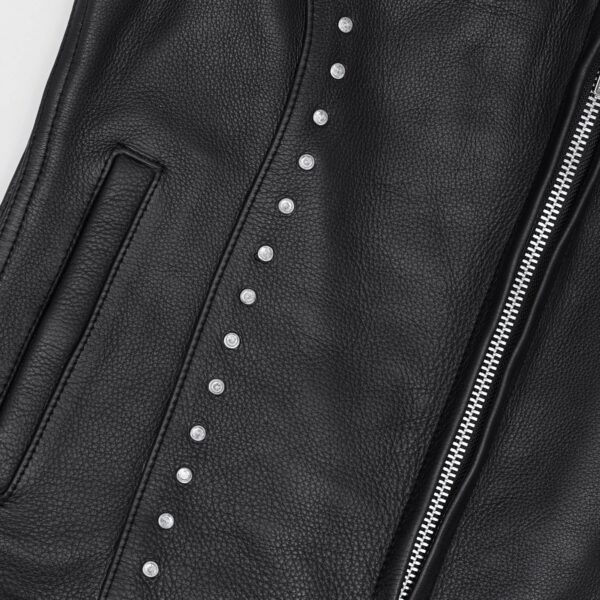 Biker Babe Women’s Studded Leather Motorcycle Vest - Image 8