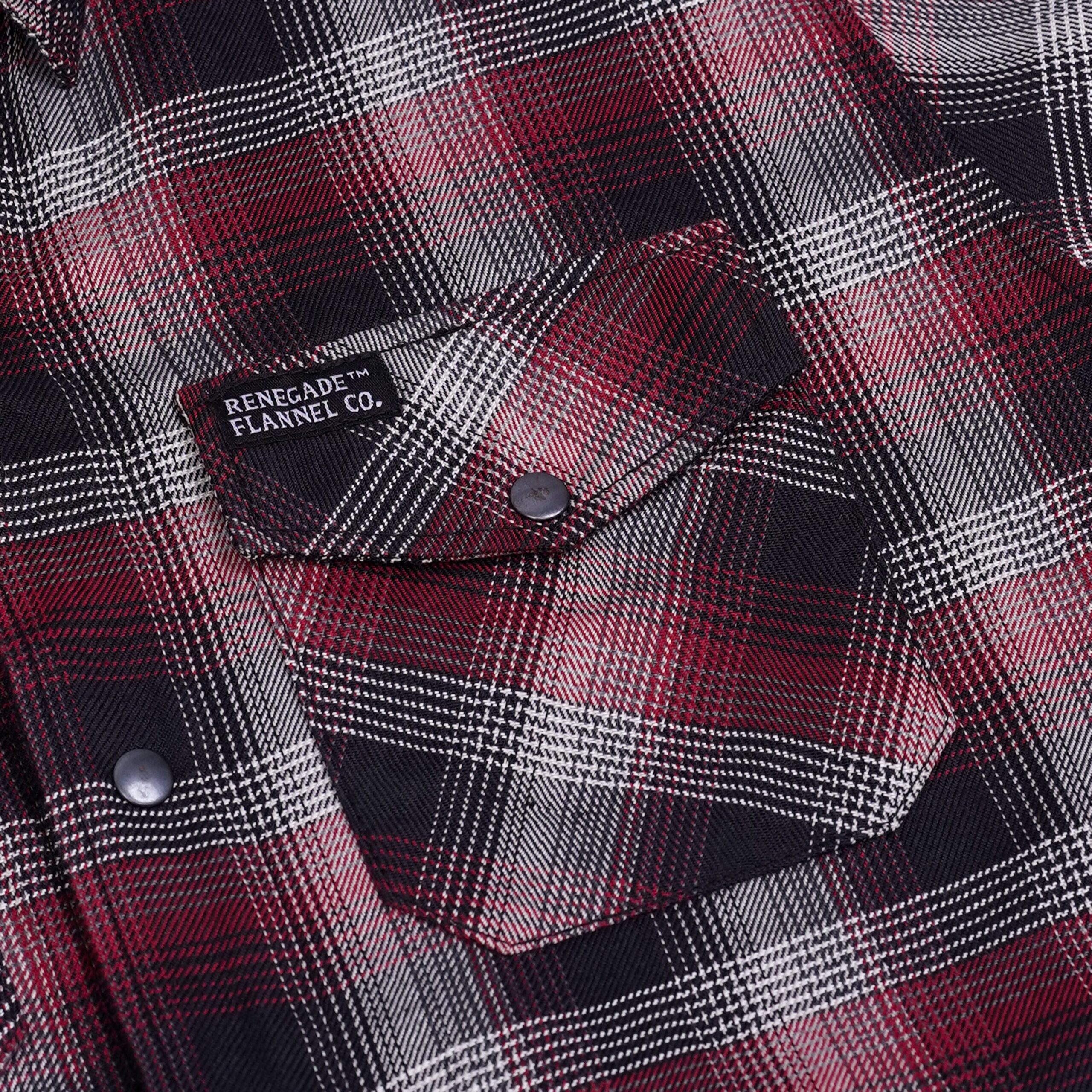 Claret Crest Men’s Maroon, Black and White Flannel - Image 6