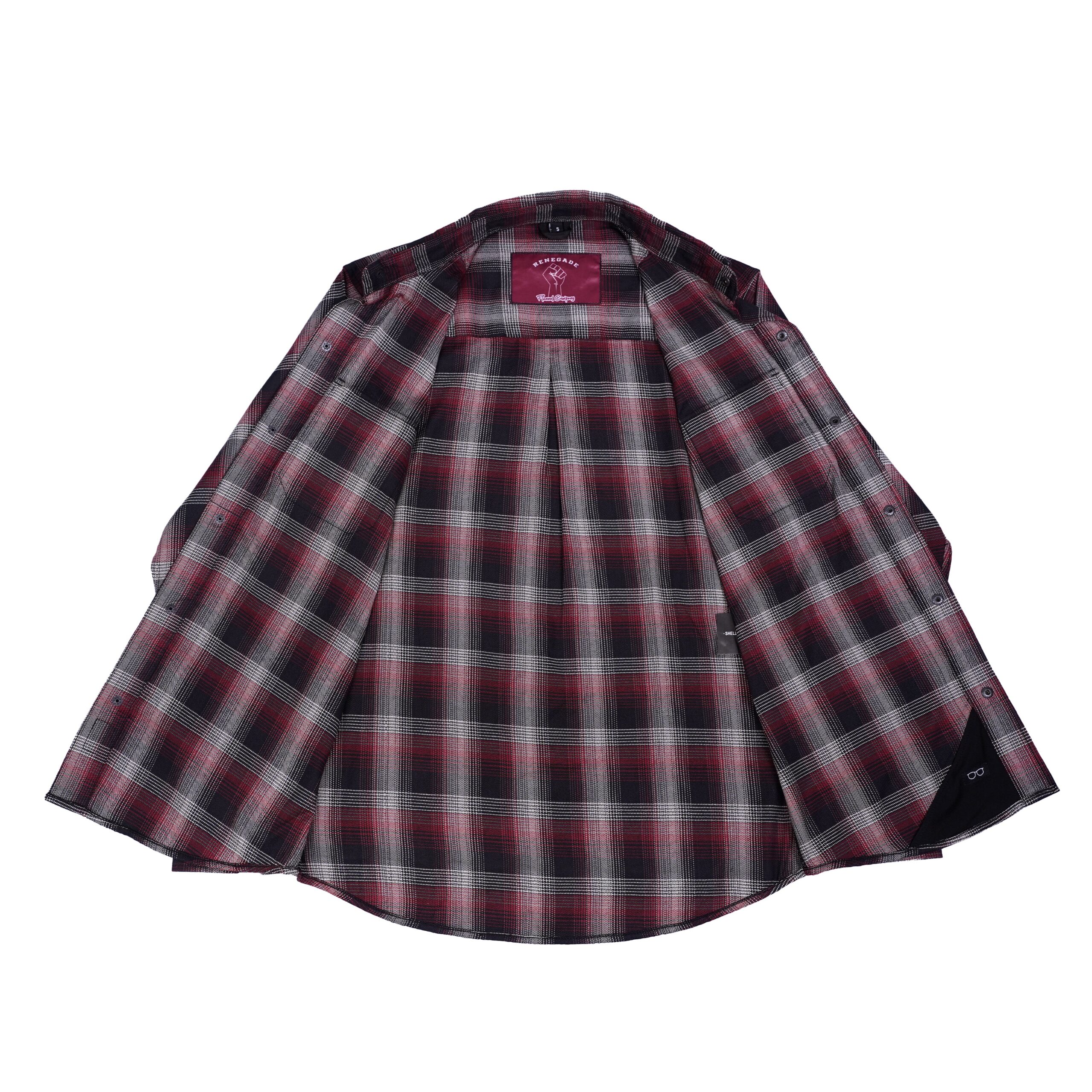 Claret Crest Men’s Maroon, Black and White Flannel - Image 3