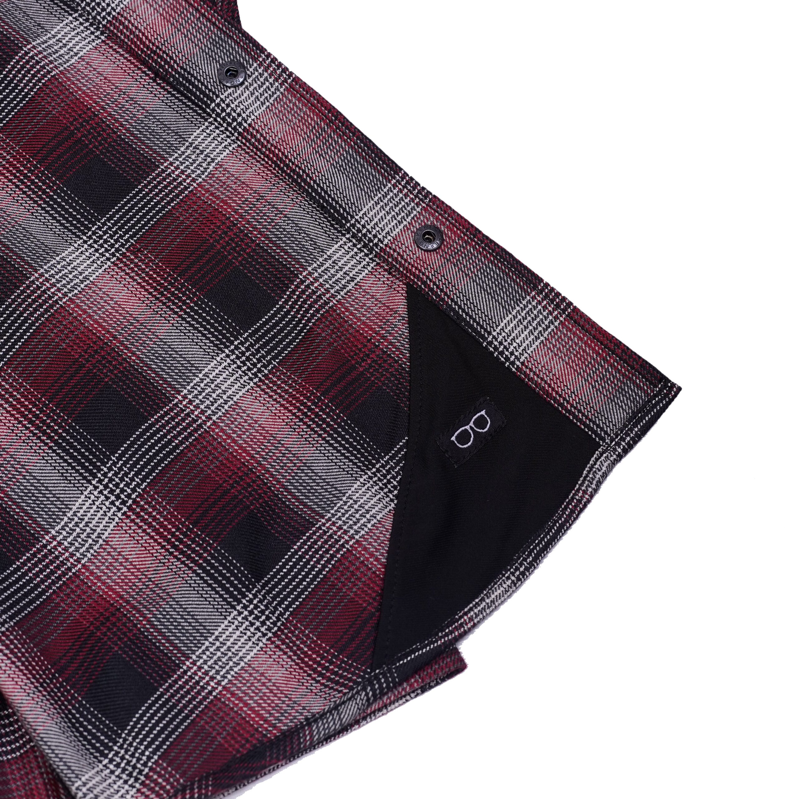 Claret Crest Men’s Maroon, Black and White Flannel - Image 9
