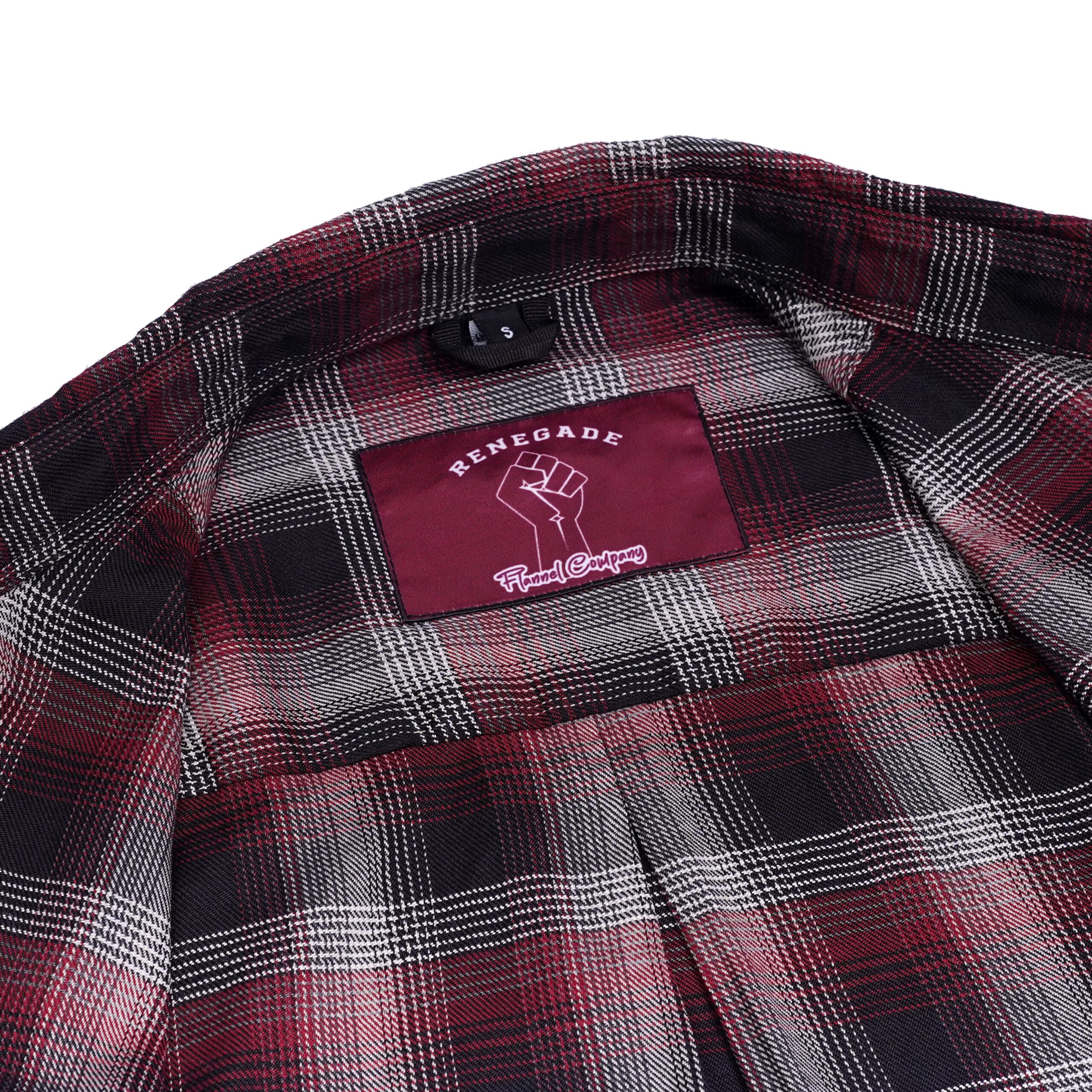 Claret Crest Men’s Maroon, Black and White Flannel - Image 7