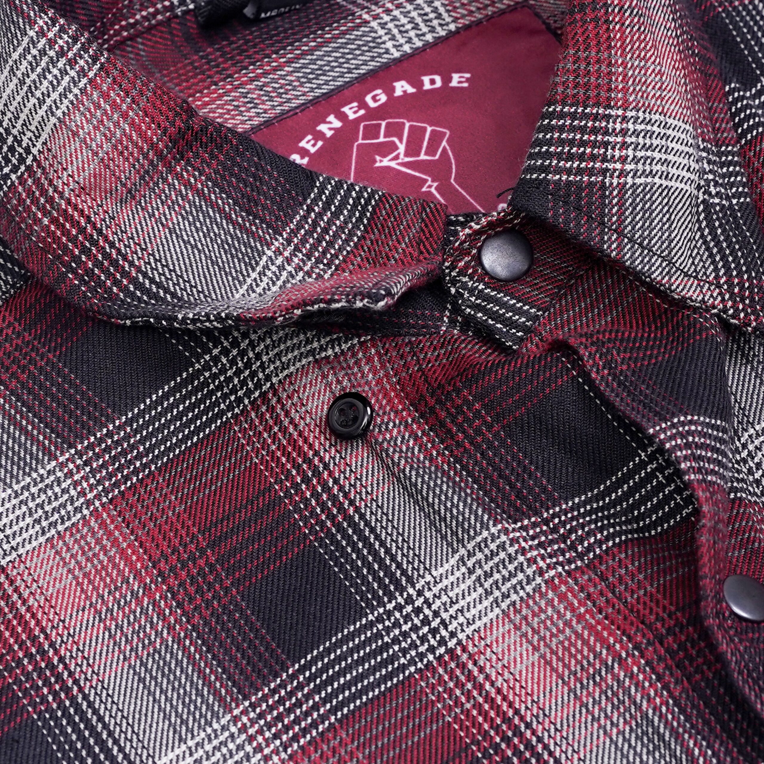 Claret Crest Men’s Maroon, Black and White Flannel - Image 8