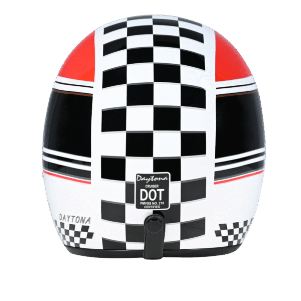 DOT Approved Daytona Cruiser Open Face Motorcycle Helmet - Men, Women & Youth - With Visor & Graphics - W/ Daytona Classic - Image 4