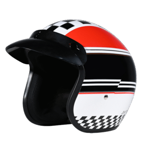 DOT Approved Daytona Cruiser Open Face Motorcycle Helmet - Men, Women & Youth - With Visor & Graphics - W/ Daytona Classic