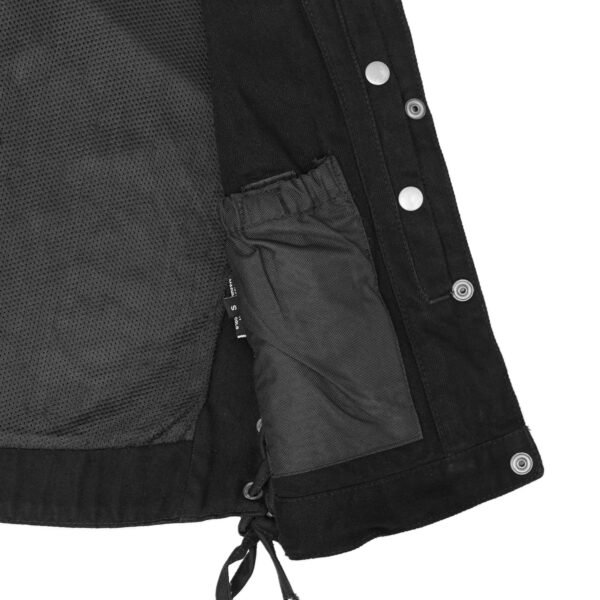 RM906BK Women's Single Back Panel Concealed Carry Denim Vest - Image 6