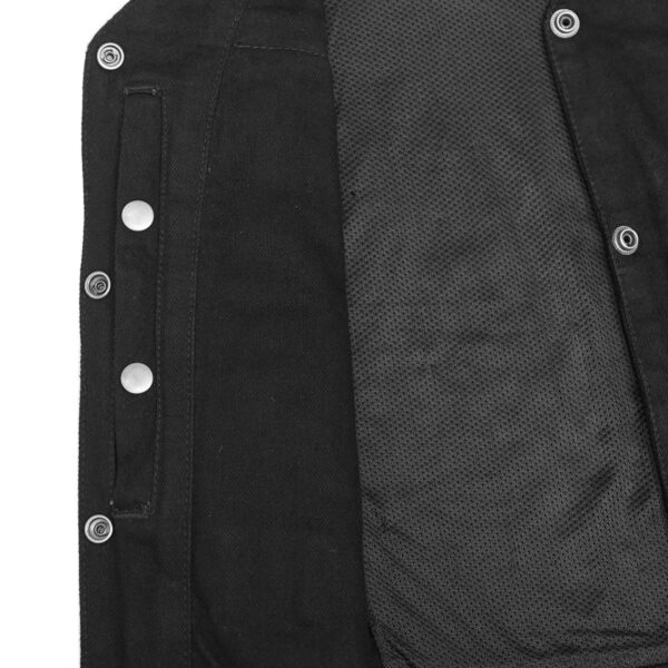 RM906BK Women's Single Back Panel Concealed Carry Denim Vest - Image 8