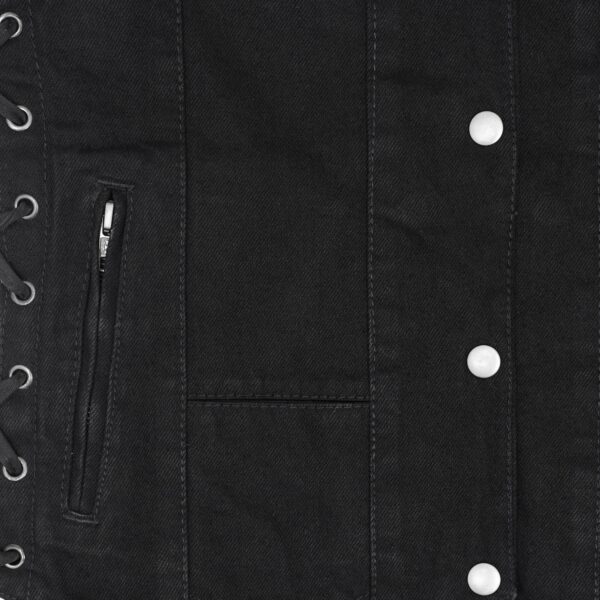 RM906BK Women's Single Back Panel Concealed Carry Denim Vest - Image 9