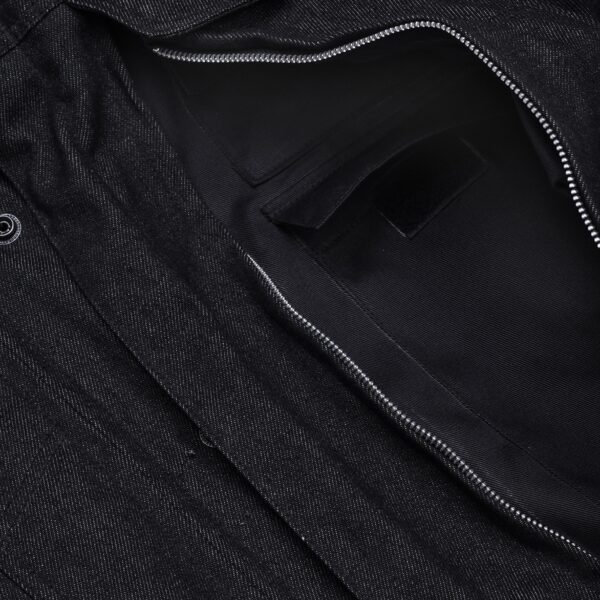 RM915 Men's Rough Rub-Off Raw Finish Denim Jacket - Image 9
