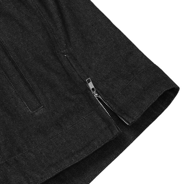 RM915 Men's Rough Rub-Off Raw Finish Denim Jacket - Image 7