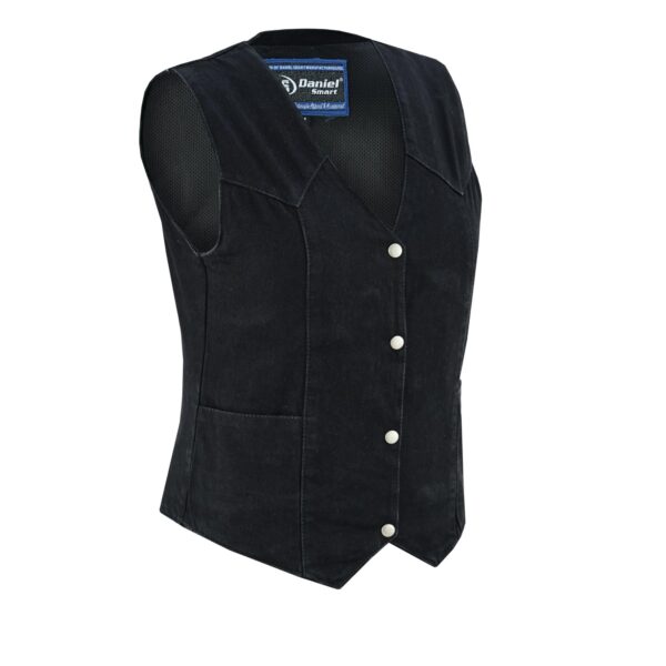 RM951 Women's Denim Classic Plain Sides Vest