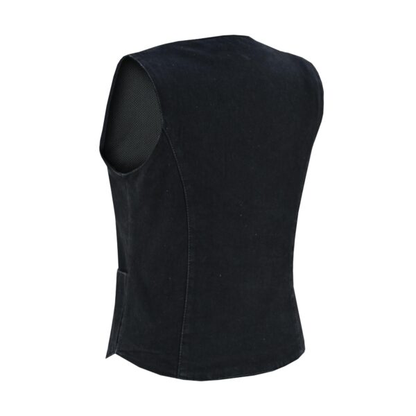 RM951 Women's Denim Classic Plain Sides Vest - Image 5