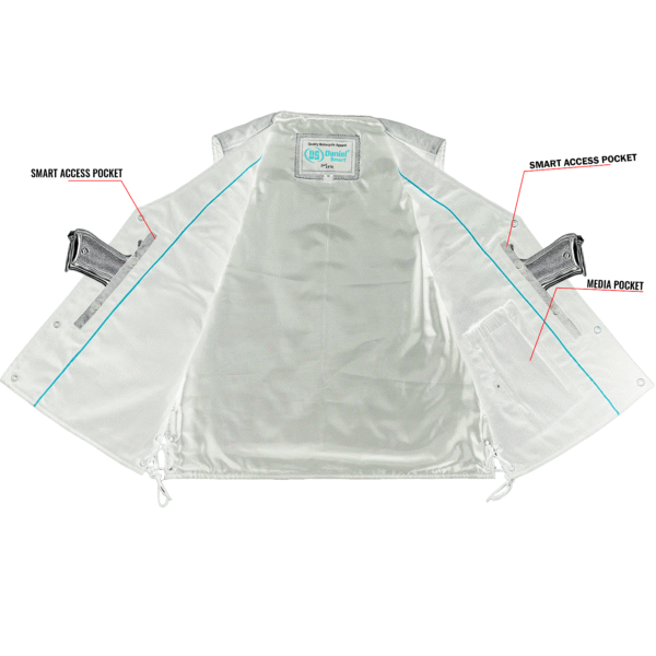RC105V Men's Gray Single Back Panel Concealed Carry Vest - Image 5