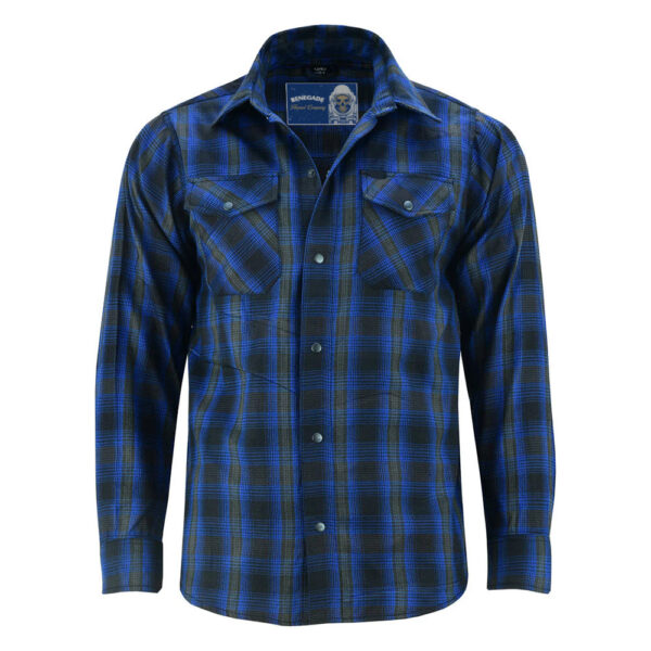 RC4681 Flannel Shirt - Daze Blue and Black - Image 3