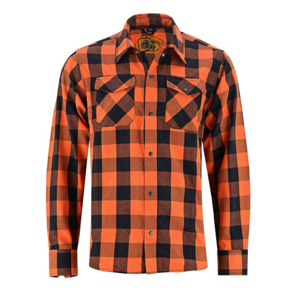 RC4684 Flannel Shirt - Orange and Black - Image 3