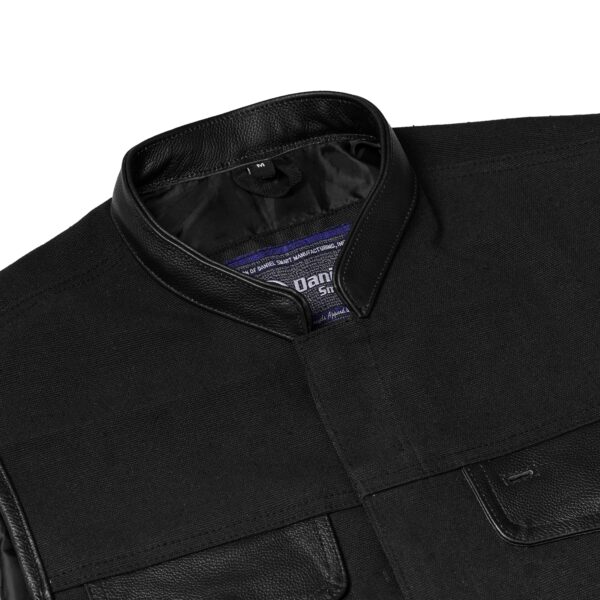 RC685 Canvas Material Single Back Panel Concealment Vest W/Leather Trimming - Image 9
