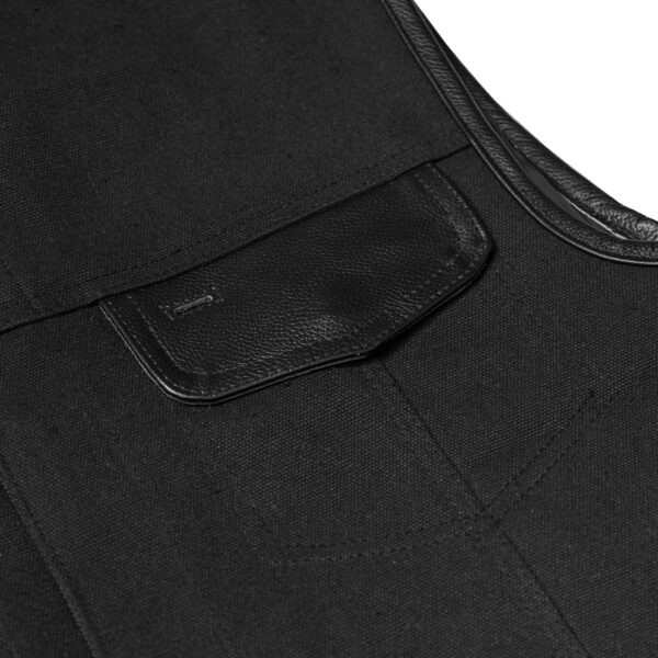 RC685 Canvas Material Single Back Panel Concealment Vest W/Leather Trimming - Image 6