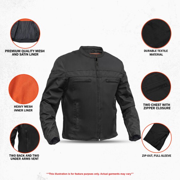 RC705 All Season Men's Textile Jacket - Image 2