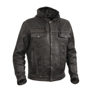 RC782 Men's Lightweight Drum Dyed Distressed Naked Lambskin Jacket