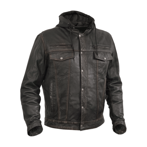 RC782 Men's Lightweight Drum Dyed Distressed Naked Lambskin Jacket