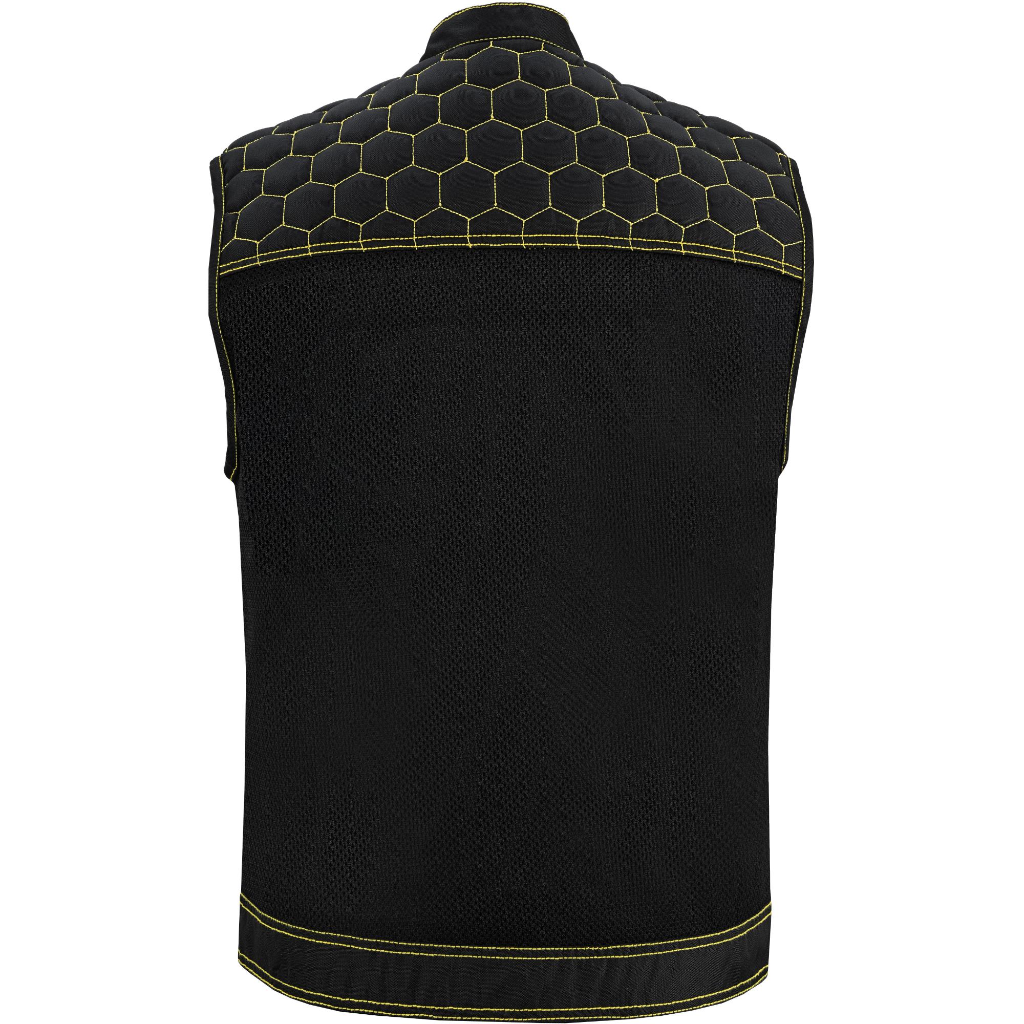 SOA Gloom Gold Men’s Black Mesh Textile Vest with Yellow Thread Detailing - Image 6