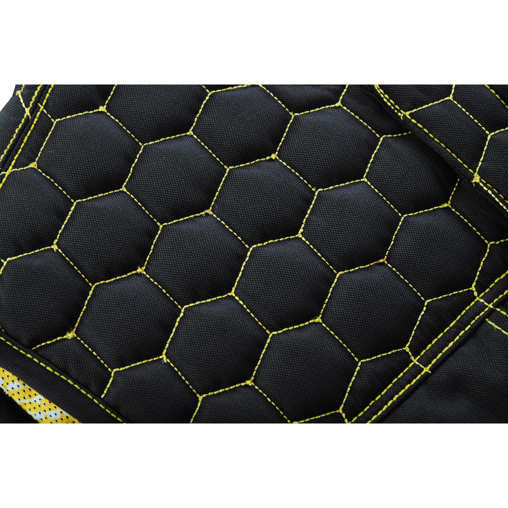 SOA Gloom Gold Men’s Black Mesh Textile Vest with Yellow Thread Detailing - Image 11