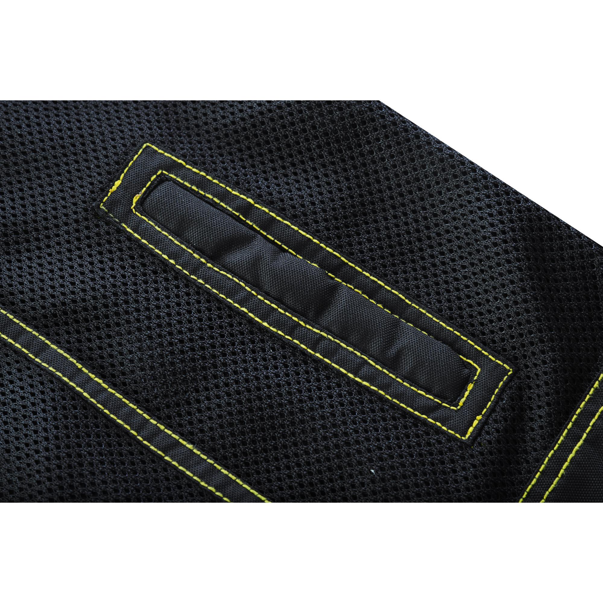 SOA Gloom Gold Men’s Black Mesh Textile Vest with Yellow Thread Detailing - Image 12