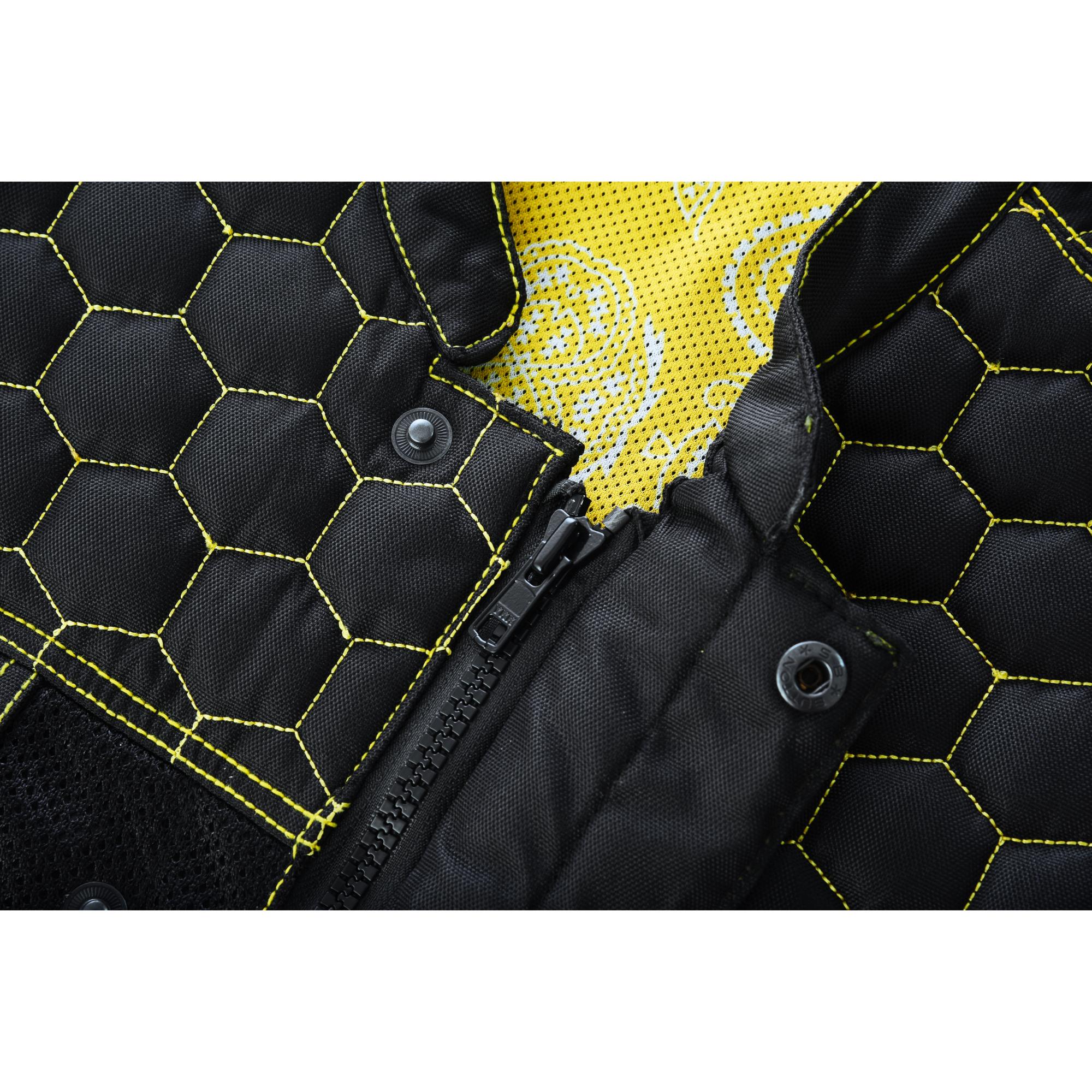 SOA Gloom Gold Men’s Black Mesh Textile Vest with Yellow Thread Detailing - Image 14