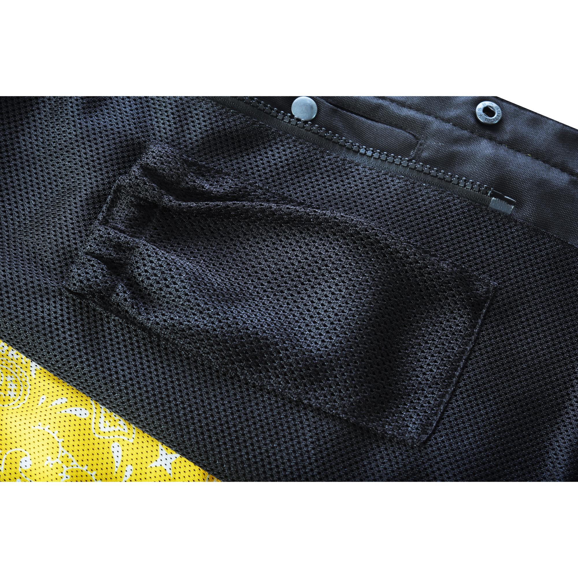 SOA Gloom Gold Men’s Black Mesh Textile Vest with Yellow Thread Detailing - Image 16