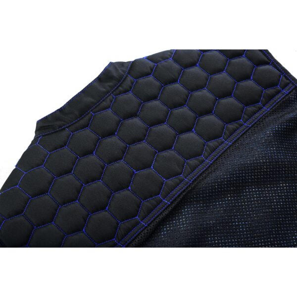 Blue Soul Men’s Black Mesh Textile Vest with Blue Paisley Liner - Image 14