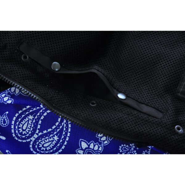 Blue Soul Men’s Black Mesh Textile Vest with Blue Paisley Liner - Image 18