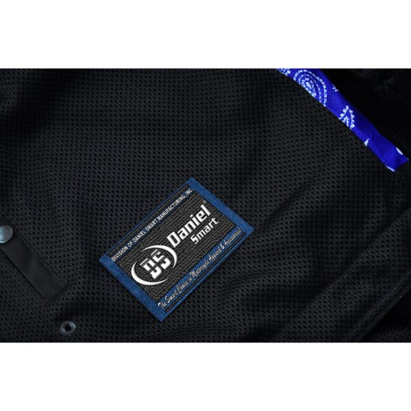 Blue Soul Men’s Black Mesh Textile Vest with Blue Paisley Liner - Image 20