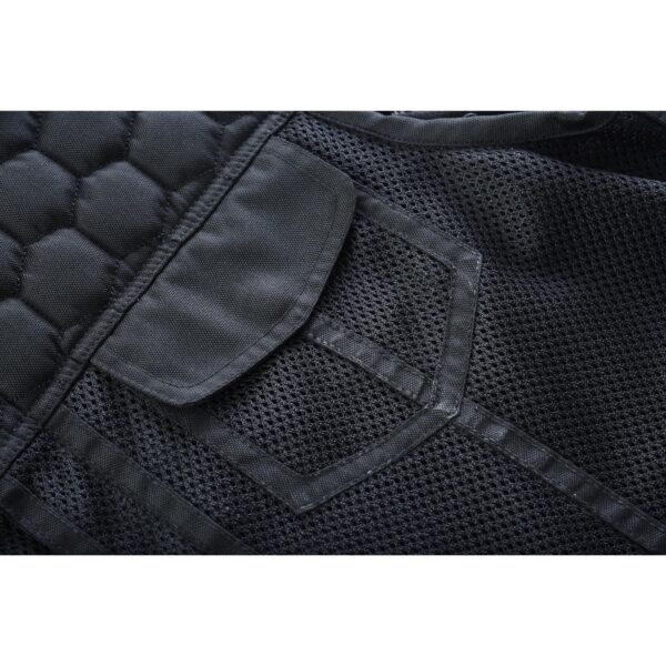 Mesh Rave Men’s Black Mesh Textile Vest with Black Paisley Liner - Image 13