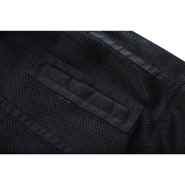 Mesh Rave Men’s Black Mesh Textile Vest with Black Paisley Liner - Image 14
