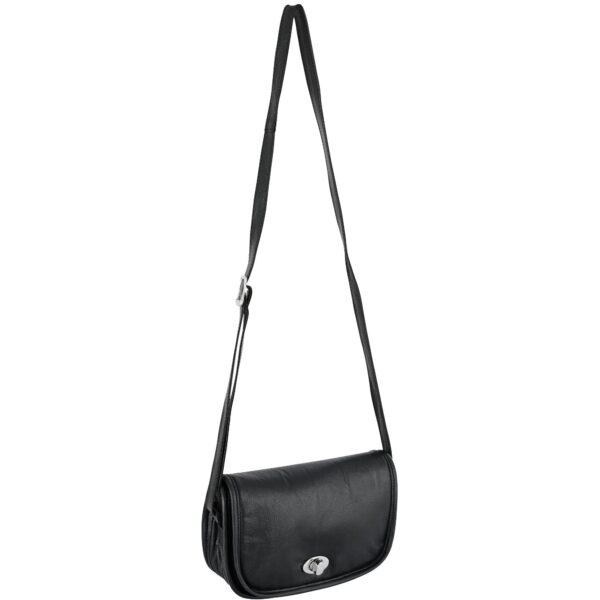RC8500 Women's Black Construction Leather Purse/Shoulder Bag - Image 3