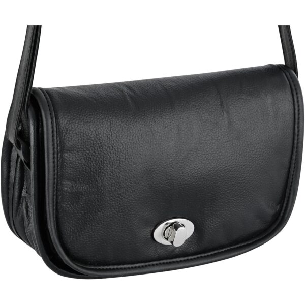 RC8500 Women's Black Construction Leather Purse/Shoulder Bag - Image 4