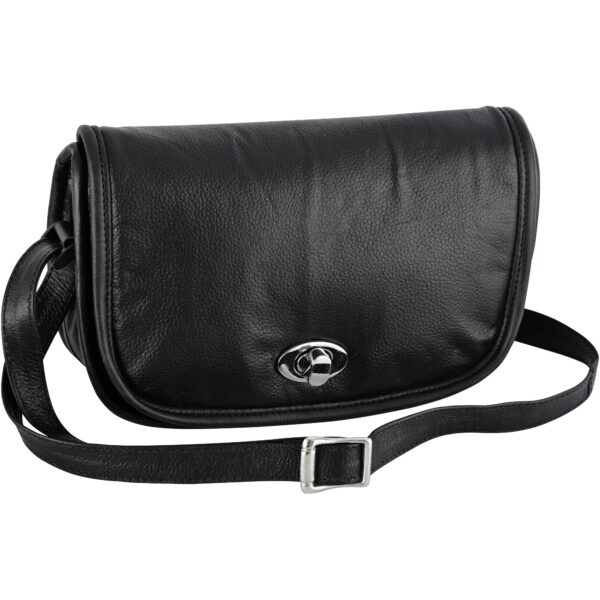 RC8500 Women's Black Construction Leather Purse/Shoulder Bag - Image 5