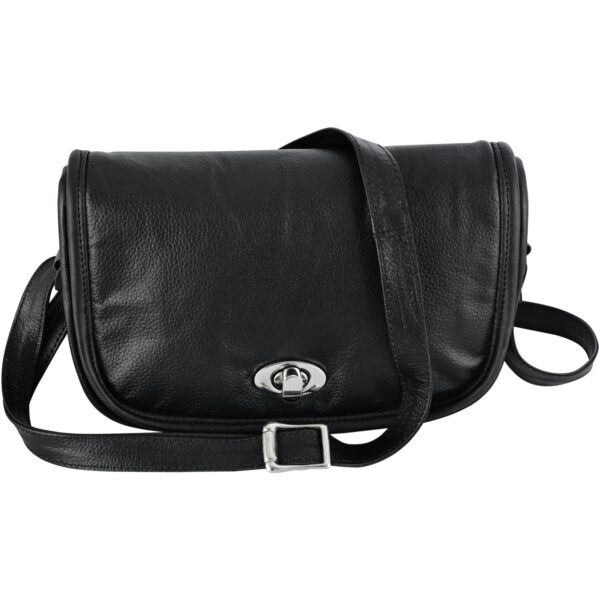 RC8500 Women's Black Construction Leather Purse/Shoulder Bag - Image 6
