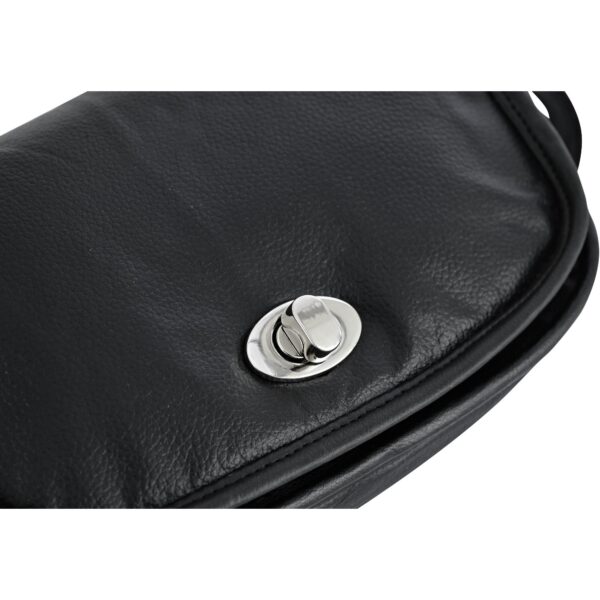 RC8500 Women's Black Construction Leather Purse/Shoulder Bag - Image 9